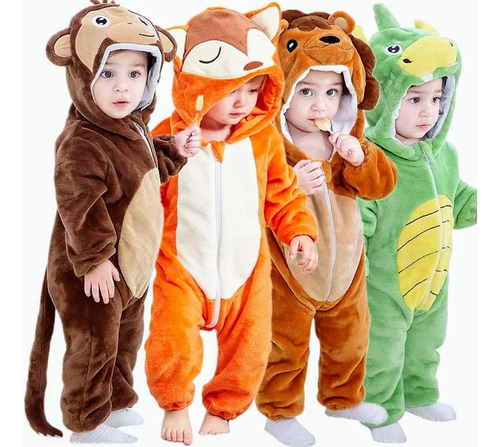 Pijamas Animalitos Bebé - Enteritos Kigurumi Importados