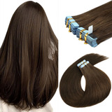 Extensiones De Cabello Humano Real 20in 50gr Marrón Chocolat