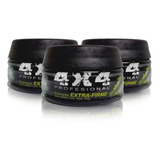 3 Piezas De Pomada Extra Firme 4x4 Profesional 100g