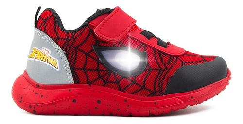 Tenis Niño Marvel Spider Man Hombre Araña Con Luz Led