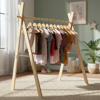 Ropero Montessori  Perchero Rack Toddler Bebes Niños | Meses sin interés