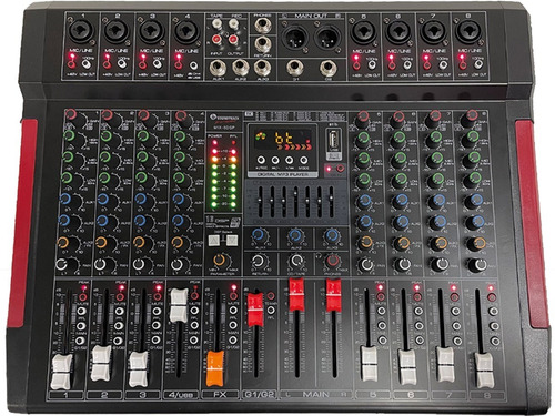 Consola Con Bluetooth De 8 Ch Soundtrack Mix8dsp Abregoaudio