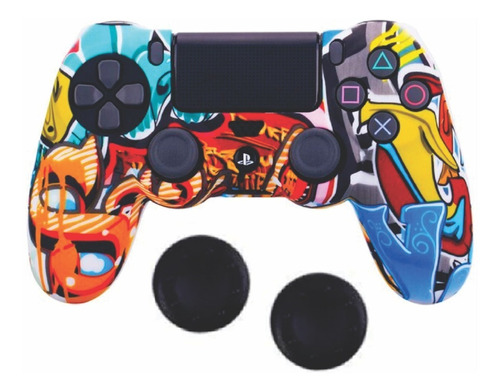 2 Fundas Protector Silicon+ Regalo Gomitas Para Control Ps4