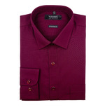 Camisa Hombre Vasanti Manga Larga Color Vino