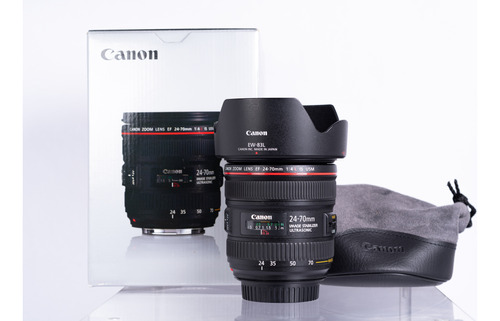 Lente Canon Ef 24-70 Mm F/ 4 L Is Usm Con Caja Y Accesorios