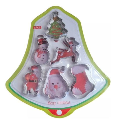 Molde Galletas Navidad , 6 Diseños  Acero Inox Tucupon!!