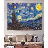 Cuadro Noche Estrellada Van Gogh 90x60 Canvas Crt7