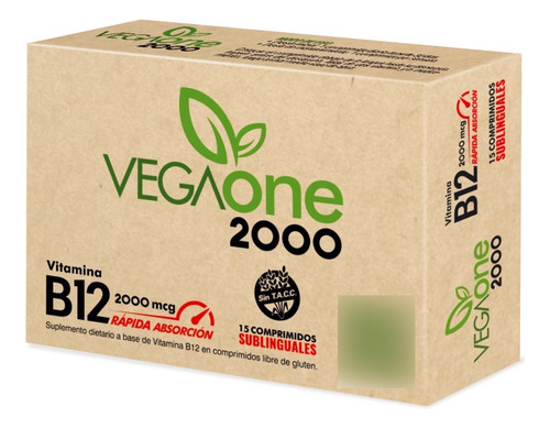 Vegaone 2000 Vitamina B12 X 15 Comprimidos Sublinguales