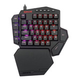 Teclado De Una Mano Gamer Redragon Diti K585rgb Color Negro