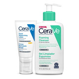 Combo Cerave Gel De Limpieza / Hidratación Con Fps Rostro