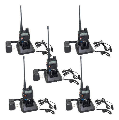 5 Radios Uv-5r Baofeng Walkie Talkie Uhf Vhf 2 Vias M S I