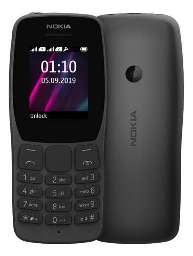 Nokia 110 (2019) Dual Sim 4 Mb Preto 4 Mb Ram Ta-1319