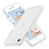 Mateprox Funda P/ iPhone SE 7 8 Transparente Resistente