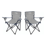 Silla Plegable Gris Adir 10857 Acampar Playa Jardín 2 Pzs