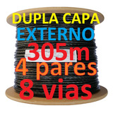 Cabo Rede Cat5e Preto 305m Uso Externo Dupla Capa Brasil24h