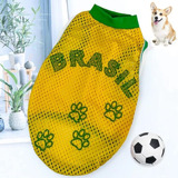 Roupa Pet Seleção Brasil Copa Do Mundo Gatos Cachorro Barato