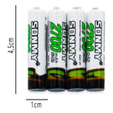 Pilhas Aaa Recarregável 2700mah Palito 1 Cart C/ 4 Unids