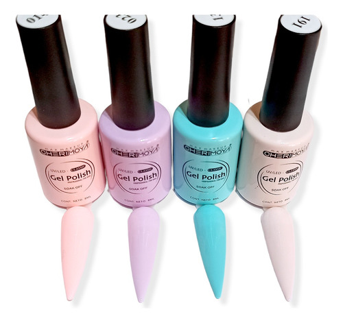 Pack 4 Colores Permanente Pasteles Cherimoya 8ml