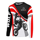 Playera Jersey Niño Motocross Wolf Racing Deportes Extremos 