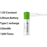 Batería Recargable Usb Aaa De Iones De Litio, Alta Capacidad