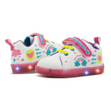 Bubble Gummers® Tenis Luces Niña Estrellas Blanco 14-19