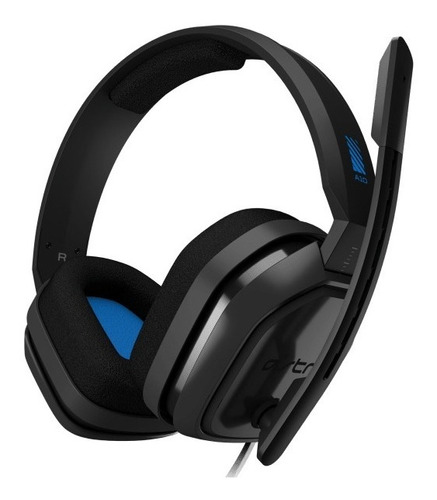Headset Gamer Astro A10 Ps4 Pc Cinza E Azul P2 Pt
