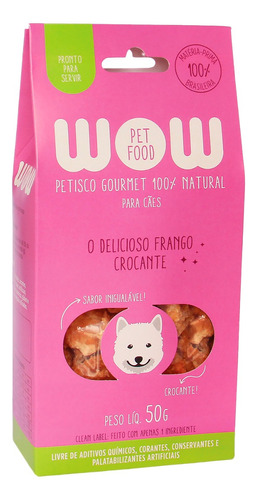 Petisco Natural Para Cachorros  Frango Crocante 50g 