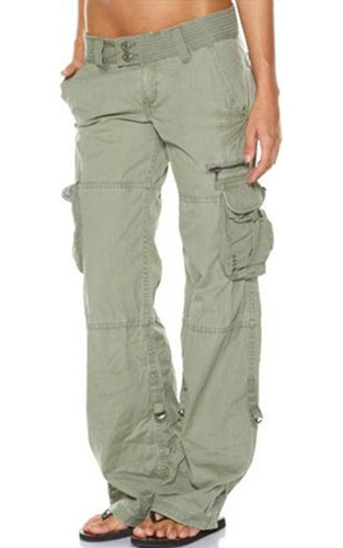 Pantalones De Mujer Cargo Pants Mezclilla Suelto Para Dama