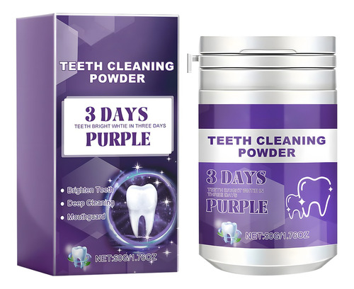 Polvo Blanqueador De Dientes P Purple Deep Clean Teeth Brigh