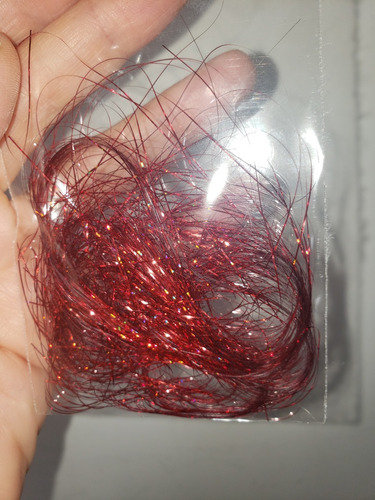 40 Cabellos Glitter Multicolores De 120cm Cada Cabello 