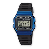 Reloj Casio F91wm-2a Unisex Lujoso Negro /azul 