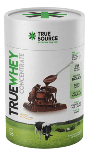 True Whey Concentrado Refil 900g Zero Lactose - True Source Sabor Truffle 70% Cacau