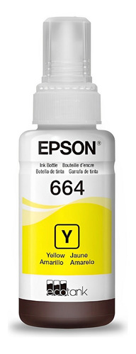 Garrafa De Tinta Para Ecotank T664 Preto Epson Original 70ml