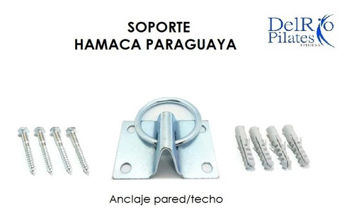 Soporte Gancho Hamaca Paraguaya 4 Tarugos + 4 Tirafondos Fab