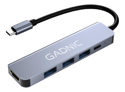 Adaptador Usb C Hub Para Pc Y Mac 4 En 1 Hdmi 4k Usb 3.0