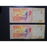 Billete Argentino $1000,  7 Cifras Iguales, Coleccionable