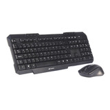 Kit Teclado Com Mouse Sem Fio De Até 10m K-w10bk C3 Tech