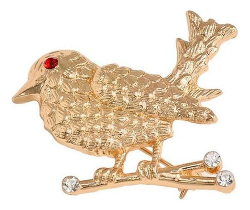 Joyas Pájaro Cristal Broche Animal Del Vintage Para Hombres