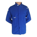 Camisa Nr-10 Azul Antichamas Eletricista Sem Faixas