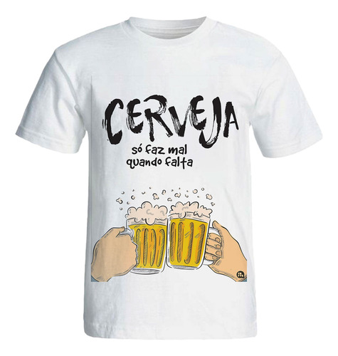 Camiseta Personalizada Cerveja Faz Mal Bar Bebida Unissex
