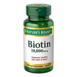 Biotina Nature's Bounty 10.000 Mcg 120 Caps - Unha E Cabelo Sabor Without Flavor
