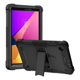 Funda Mixta De Silicona Negra Para Tcl Tab 8 Le