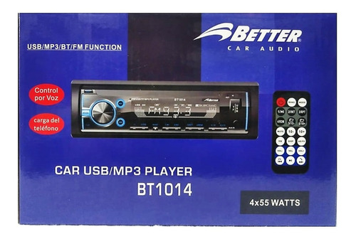 Radio Better Bt1014 Usb - Bluetooth - Comando De Voz - Aux