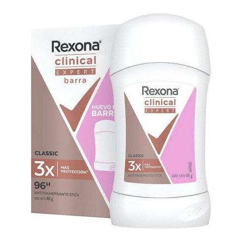 Antitranspirante Rexona Clinal Expert Classic 46 Gr