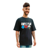 Camiseta Masculina Unissex Banda Simple Plan Logo