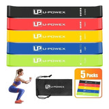 Kit Fitness 5 Bandas Elasticas Gimnasio En Casa Portatil