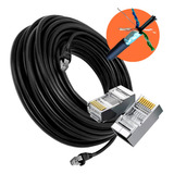 Cabo De Rede Cat6 Ftp Blindado Externo 100% Cobre 60 Metros