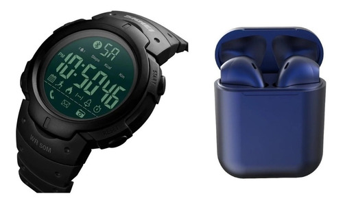 Reloj Skmei Bluetooth Smart Watch 1301  + Audifonos I12