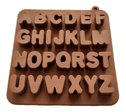 Molde Silicona Abecedario Letras Chocolate Fondant 
