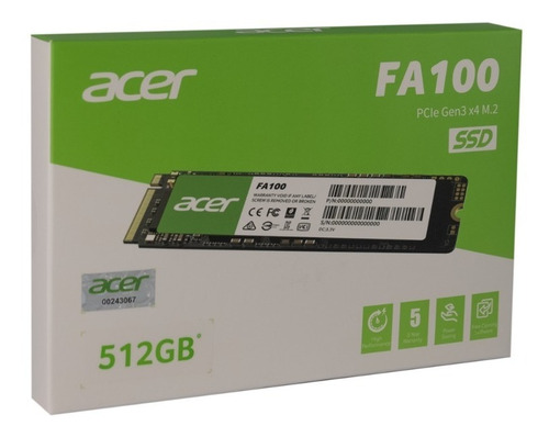 Unidad De Estado Sólido Acer Fa100 1tb M.2 Pci Express 3 